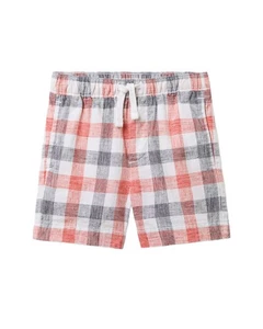 Janie And Jack Gingham Linen-Cotton Pull-On Short - Picture 1 of 4