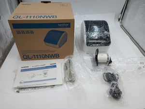 BROTHER QL-1110NWB WIDE FORMAT POSTAGE & BARCODE PROFESSIONAL THERMAL PRINTER - Afbeelding 1 van 12