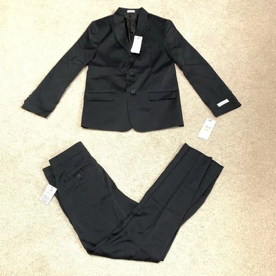 Traje Calvin Klein Dos Piezas Negro Calce Ajustado Niños Talla 12 Nuevo con Etiquetas $150 Foto 1 de 4