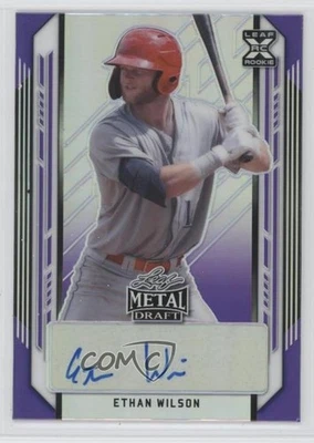 2021 Leaf Metal Draft Purple Rainbow /25 Ethan Wilson #BA-EW1 Auto - Image 1 of 2