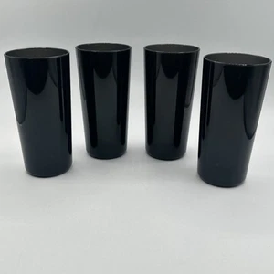 Tupperware Clearly Elegant Tumblers (4) 14oz Clear Black Kitchen Drinkware - Picture 1 of 4
