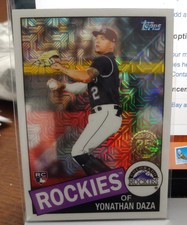 2020 Topps Update Yonathan Dada RC SILVER PACK CHROME MOJO card