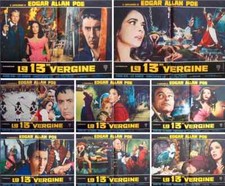 TORTURE CHAMBER OF DR SADISM Italian fotobusta movie posters x8 CHRISTOPHER LEE