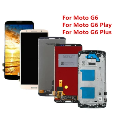 ЖК-дисплей сенсорный экран цифровой планшет + рамка в сборе для Motorola Moto G6 G6 Plus G6 Play - Изображение 1 из 4