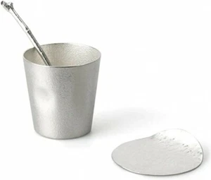 Nousaku Najimi Japanese TinTumbler Muddler Plate set Suzumaru set Takaoka Japan - Picture 1 of 6
