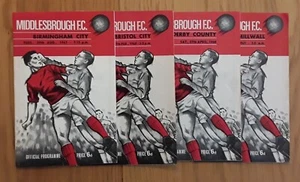 Middlesbrough 1967/68 Division 2 Selection of League Programmes from menu - Picture 1 of 5