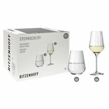 Ritzenhoff White wine and water glass set 12 pcs star cut 001