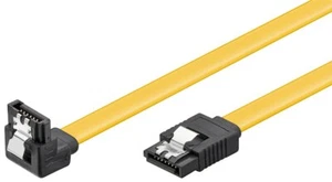 PC Datenkabel, 6 Gbits, 90° Clip SATA L-Typ St./SATA L-Typ St. 90°, gelb 0,1-1m - Bild 1 von 1