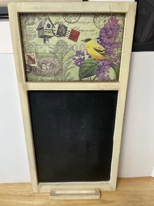 Decorative Chalkboard Kitchen Art Design Birds Birdhouse Postage Stamp Collage - Picture 1 of 4