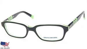 NEW SKECHERS Kids SK 1067 BLKGRN BLACK / GREEN EYEGLASSES FRAME 46-16-130 B27mm - Picture 1 of 10