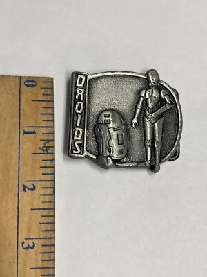 Cinturón y hebilla originales 1985 Star Wars Droids Lucusfilm Ltd R2-D2 C-3PO antiguos Foto 1 de 4