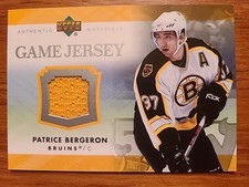2007-08 Upper Deck Game Jerseys Patrice Bergeron Boston Bruins #J-PB