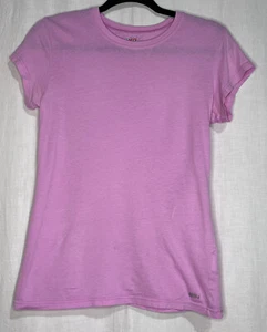 SOFFE Women’s Juniors Pink Solid Basic Short Sleeve T-Shirt Top Size Large - Picture 1 of 12