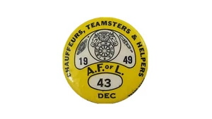 1949 Cabezas de Caballo Choferes Teamsters Unión Pinback Botón Bastian De Colección H1 - Imagen 1 de 5