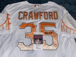 Brandon Crawford Signed San Francisco Giants Jersey City Connect JSA Auth