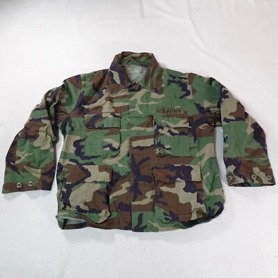 US Military Jacket Mens Large Green Woodland Camo Hot Weather Airsoft Military - Image 1 of 4
