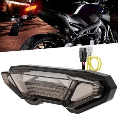 Luz trasera LED integrada con intermitente para Yamaha MT-09 FZ-09 2014 2015 2016 Foto 1 de 4