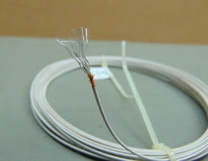 Alambre de PTFE Kapton de cobre plateado de 25 pies 24 AWG blanco 19 hilos EE. UU. SPC - Imagen 1 de 4