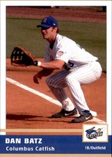 2005 Columbus Catfish Grandstand #3 Dan Batz Reading Pennsylvania Baseball Card