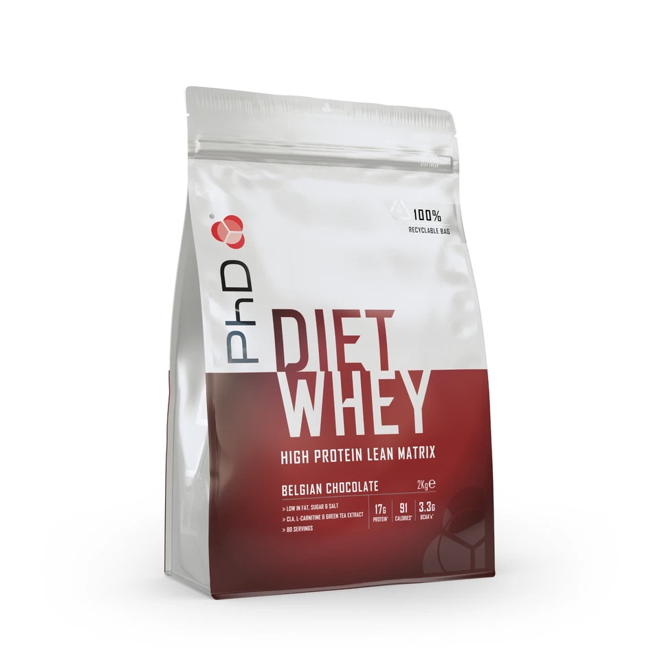 PhD Nutrition | Diet Whey Protein Powder with CLA, Flaxseed, L-Carnitine | 2kg - Image 1 of 4