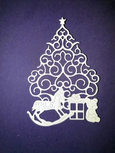 6 x Tattered Lace Under The Tree Die Cuts in White - Card Making, Scrapbooking - Picture 1 of 2