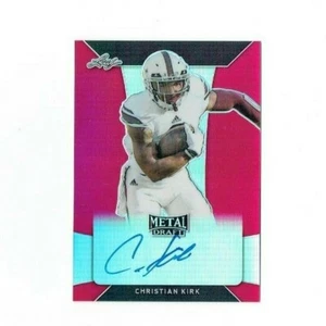 Christian Kirk 2018 Leaf Metal Draft Red On Card Auto SSP 5/5 Houston Texans - Picture 1 of 3