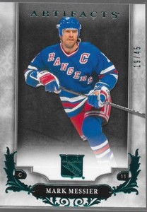 18/19 Artifacts Legends Aqua Mark Messier /45 152 Rangers