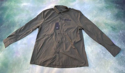 Camisa de nailon Oakley Custom Fit para hombre cepillo oscuro manga larga utilitaria talla L. Foto 1 de 4