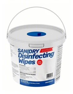Case Of 4 Buckets Sanidry 300 Count Disinfecting Wipes In Bucket - Picture 1 of 5
