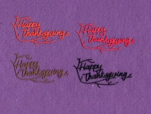 HAPPY THANKSGIVING # 2 die cuts scrapbook cards  - Picture 1 of 1