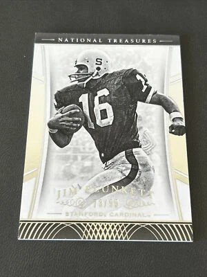 2015 National Treasures JIM PLUNKETT #147 Numbered 73/99 Stanford & Oakland - Image 1 of 4