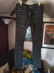Tripp NYC Medieval Pant Trousers size 31/13, Black, Goth, Laces, - Picture 1 of 9
