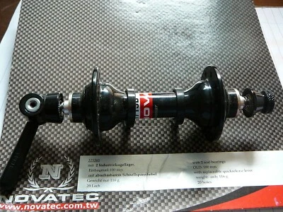 Novatec Road Bike A171SB 8/9/10 Speed Front Hub 20 holes Black carded - Image 1 of 4