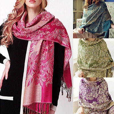 Womens Cashmere Scarf Wrap Large Winter Shawl Stole Pashmina 180*70cm Neck Warm