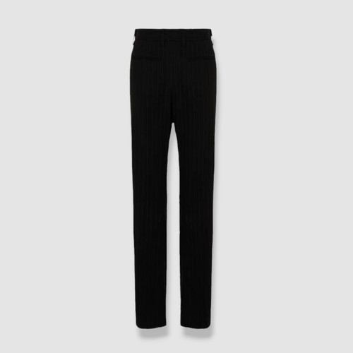 Pantaloni pantaloni pantaloni Maison Margiela da donna neri mezza gessata in lana da $485 taglia 44