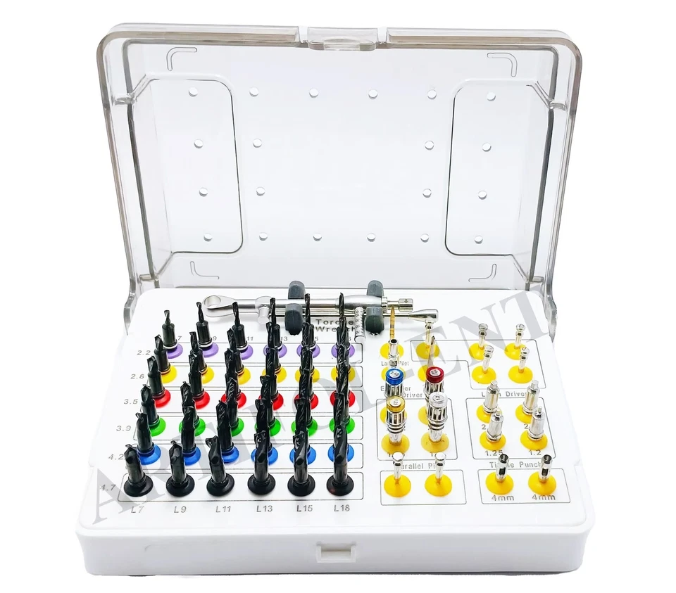 Juego de 55 taladros totalmente guiados kit universal de posicionamiento de implantes dentales Foto 1 de 1