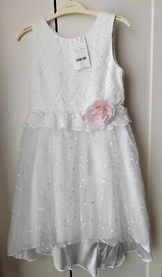 monsoon girls dress age 9 years ivory bridesmaid communion - Image 1 of 4