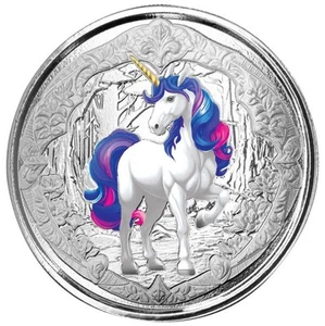 Fiji 2024 Einhorn Unicorn Azurea Color 1 Oz Silber - Bild 1 von 4