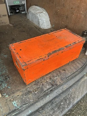 Vintage German Military Foot Locker Trunk Chest Home Storage Coffee Table 👍👍 - Image 1 of 4