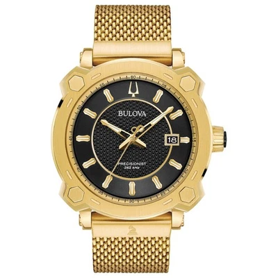 Bulova Reloj Hombre Precisionista Indicador Fecha Cuarzo Dorado 44MM 97B163 Foto 1 de 4