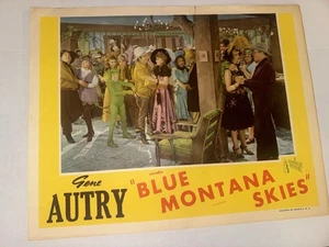 Vintage Lobby Card Under Blue Montana Skies Gene Autry 11"x14" 1939 Rerelease - Picture 1 of 2