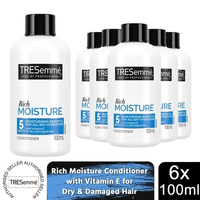 Tresemme Moisture Rich Conditioner with Vitamin E for Damaged Hair 100ml, 6 Pack - Image 1 of 4