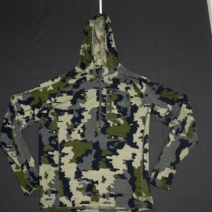 Kuiu Nuyarn ULTRA Merino 145 Zip-T Hunting Hoodie Camo 1/4 Zip Mens Large - Picture 1 of 13