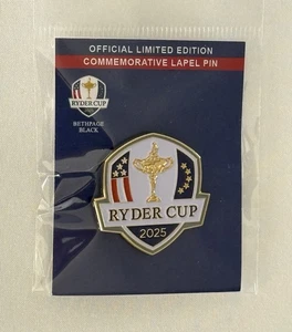 2025 Ryder Cup Lapel Pin Bethpage Black golf shield logo new - Picture 1 of 6
