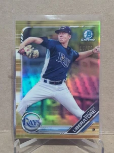 2019 Bowman Chrome Prospects Gold Refractors #15/50 Matthew Liberatore - Picture 1 of 2