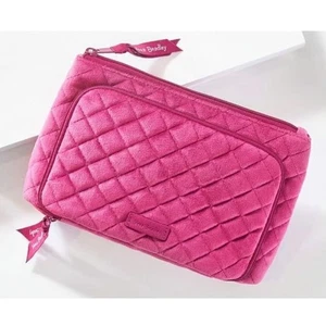 Vera Bradley Compact Organizer Travel Makeup Pouch Bag Quilted Majestic Magenta - Picture 1 of 6