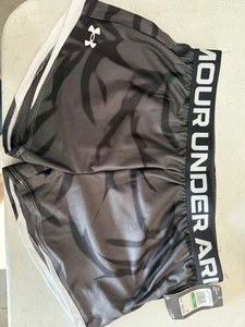 Under Armour Youth Girls' Avy Play Up 2.0 Printed Shorts Elastic, Size YLG - Picture 1 of 7
