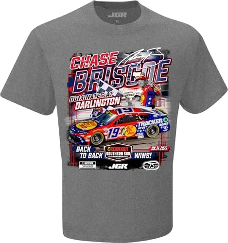 Camiseta ganadora Chase Briscoe #19 NASCAR 2025 Southern 500 at Darlington 8.31.2025 Foto 1 de 1