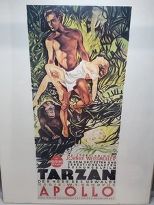 VTG 1978 IRA Roberts Lithograph Tarzan Poster Johnny Weissmuller 1930s German - Picture 1 of 6