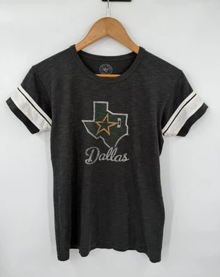 Camisa raglán para mujer '47 Brand Dallas Stars NHL gris jaspeado talla grande Foto 1 de 4